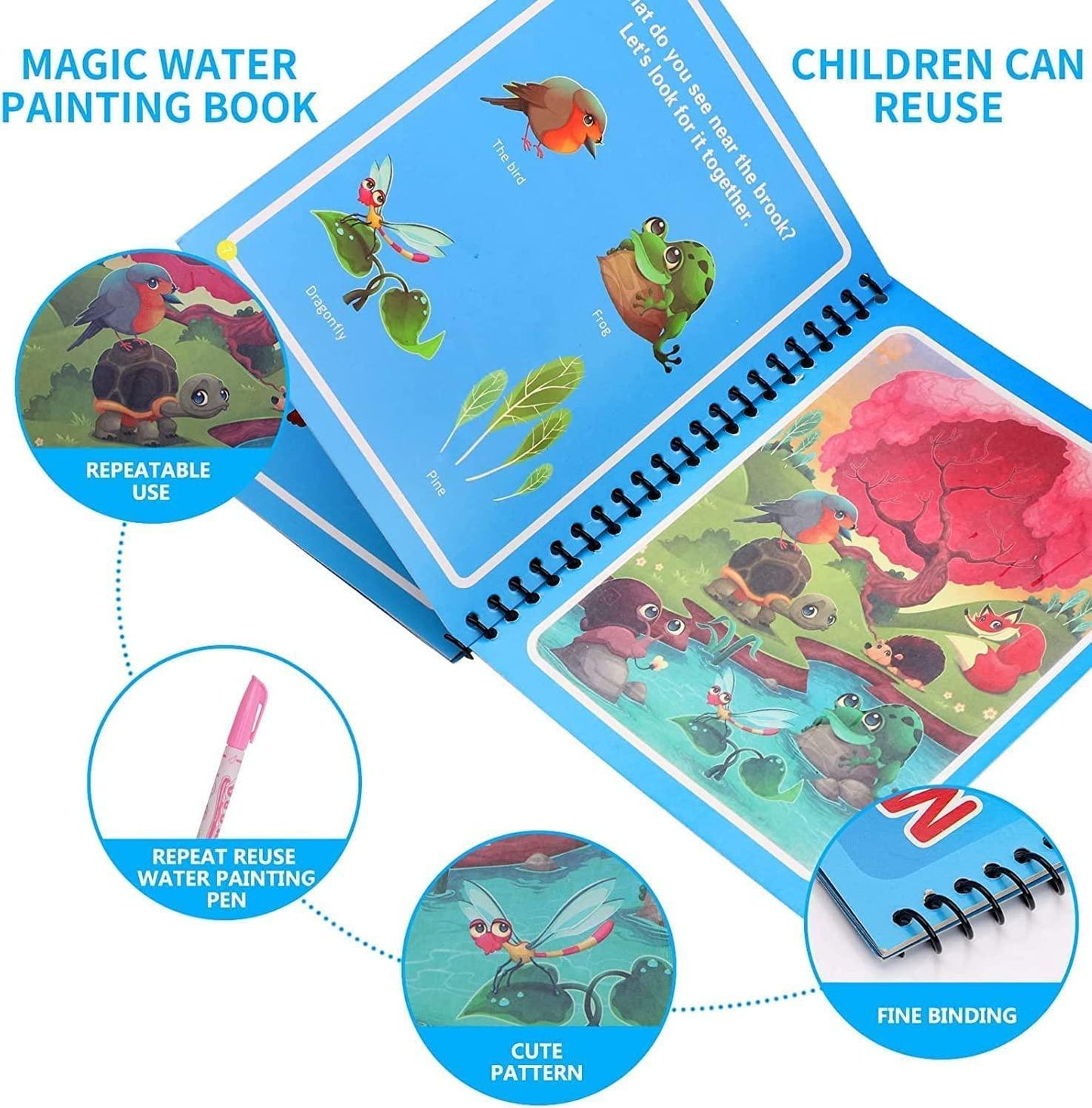 Reusable Magic Water Quick Dry Book pack of 4